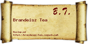 Brandeisz Tea névjegykártya